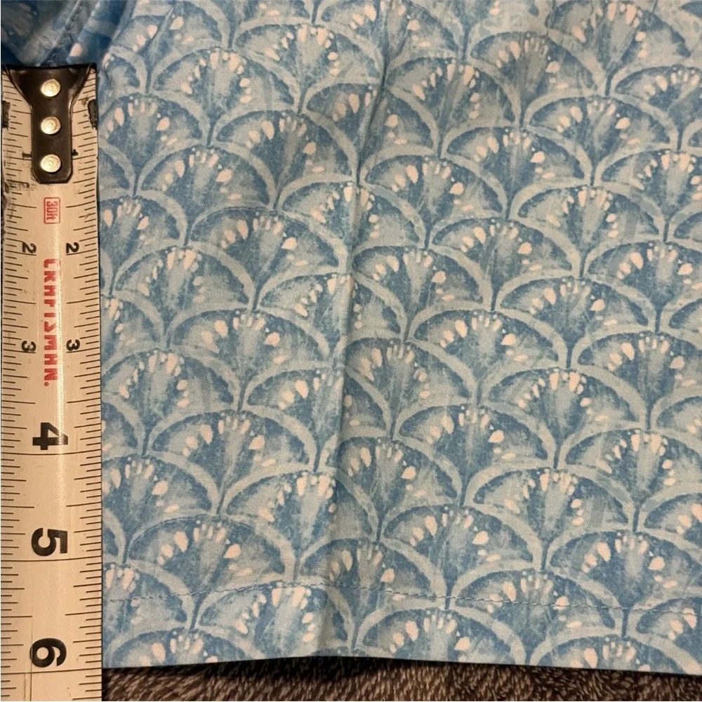 Peter Millar Blue Swim‎ Trunks with Geometric Design